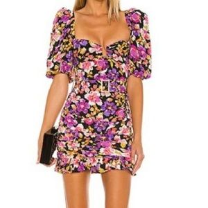 Lovers and friends belted floral dress